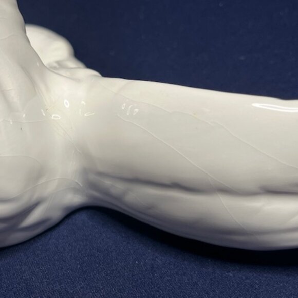 White Ceramic Hanging Angel Head w/Wings 11"(W)x7"(H) - Picture 10 of 15